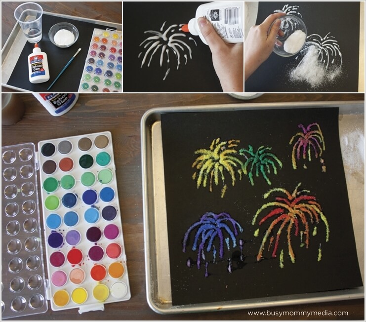 This Firework Salt Painting Idea is So Cool 1