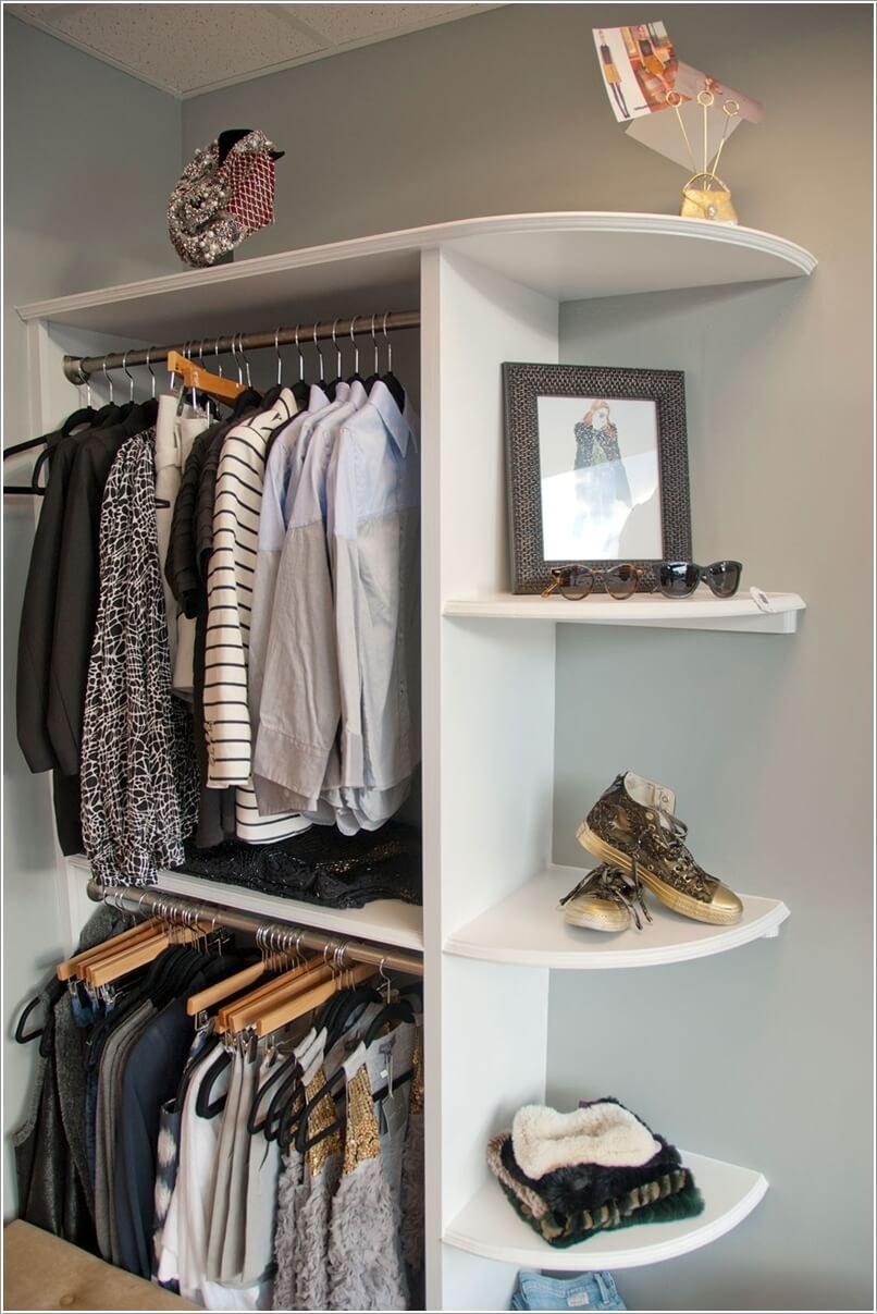 10 Cool and Clever DIY Corner Closet Ideas