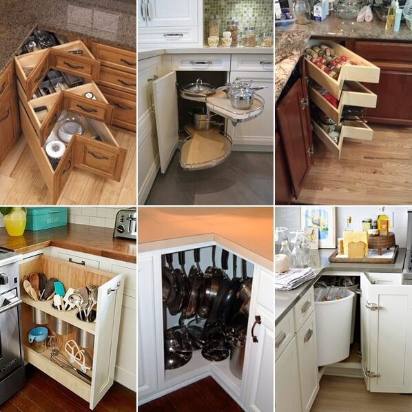 Clever Kitchen Corner Cabinet Storage And Organization Ideas