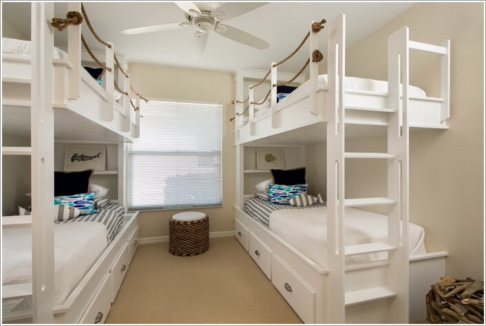10 Cool Built In Bunk Bed Rail Ideas, Bunk Bed Guard Rail Extension