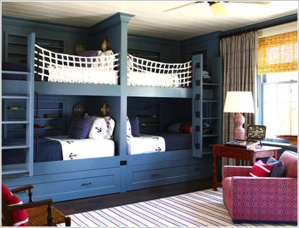 10 Cool Built In Bunk Bed Rail Ideas, How To Build A Bunk Bed Guard Rail