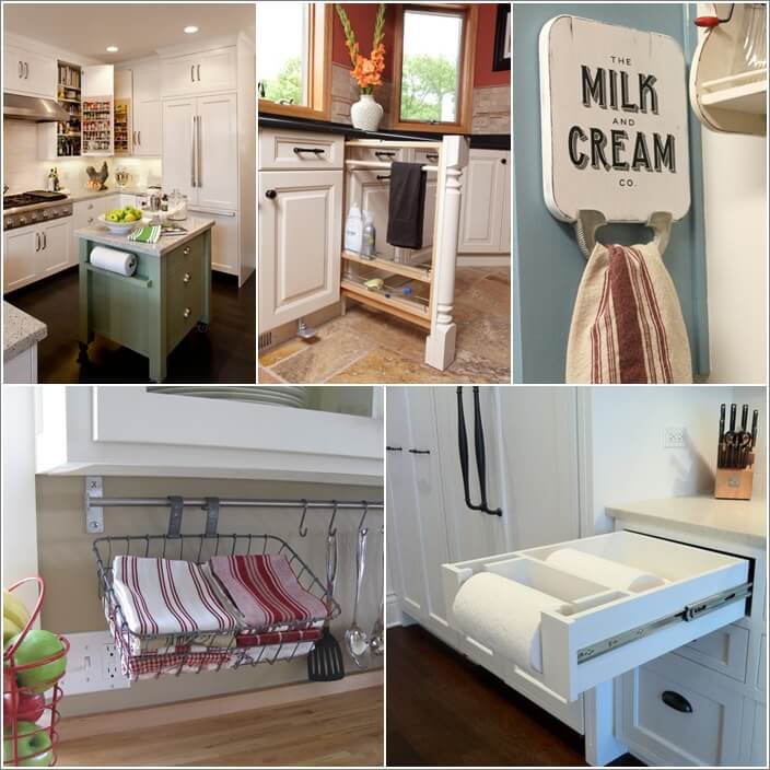 15 clever kitchen towel storage ideas