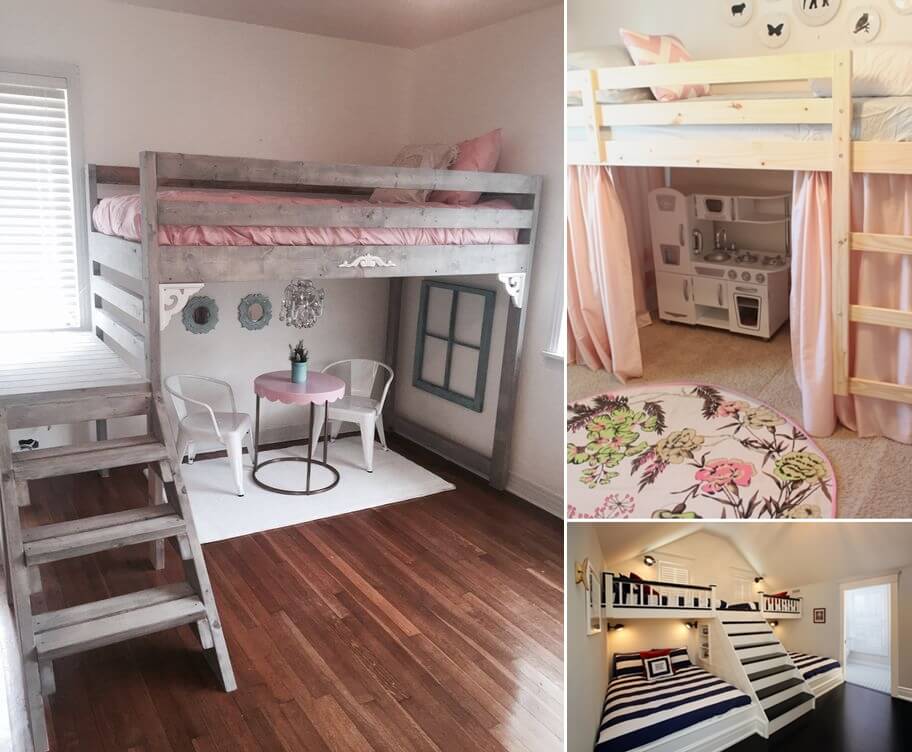 Loft Bed With Sitting Area Underneath, How To Decorate Bunk Beds