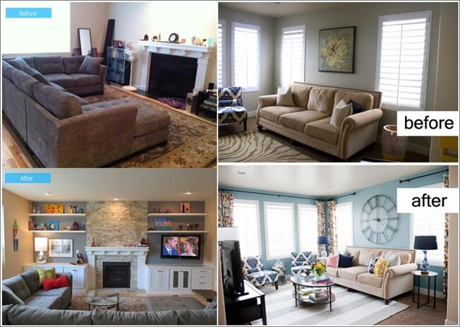 Inspiring Before and After Living Room Makeovers