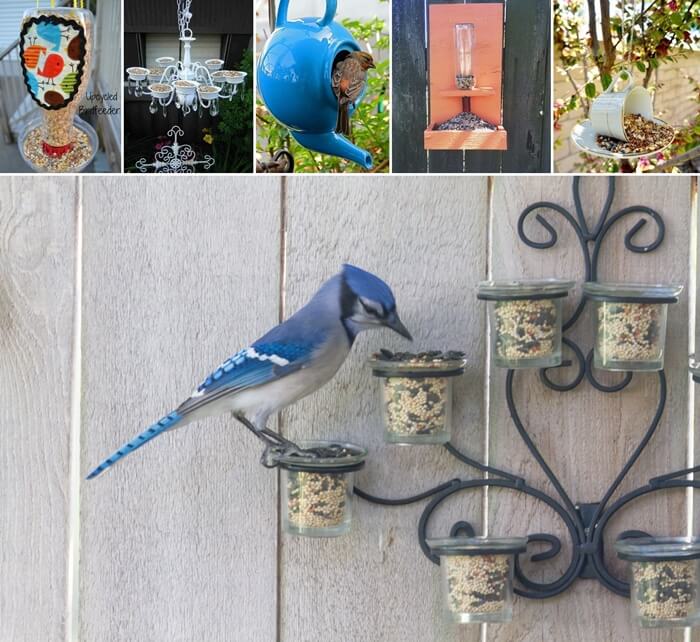 Easy Upcycled Bird Feeders for Your Garden