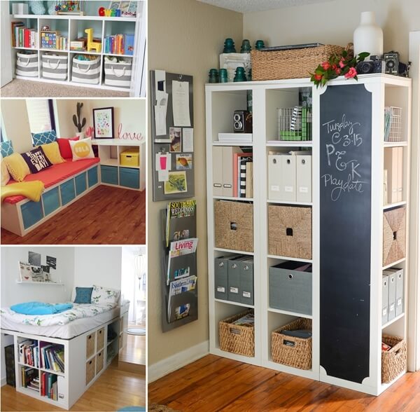 Clever and Cool IKEA Kallax Shelf Hacks