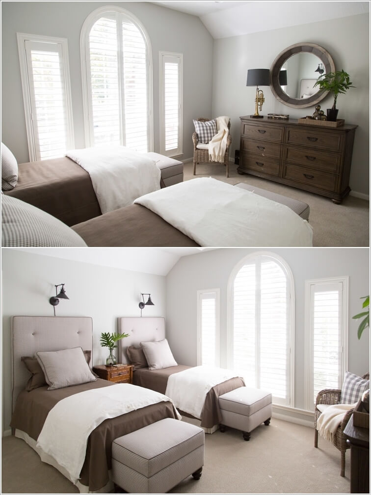 Amazing 2 Single Beds Room Ideas