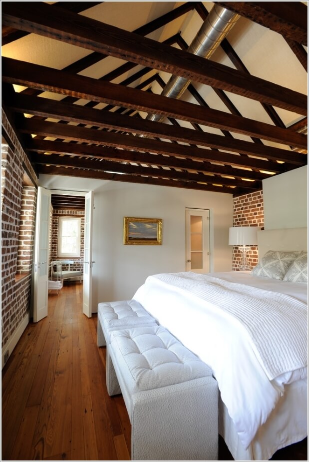 exposed ducting beams partially conceal wood