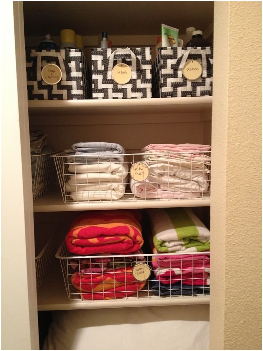 10 Clever Linen Closet Storage Hacks