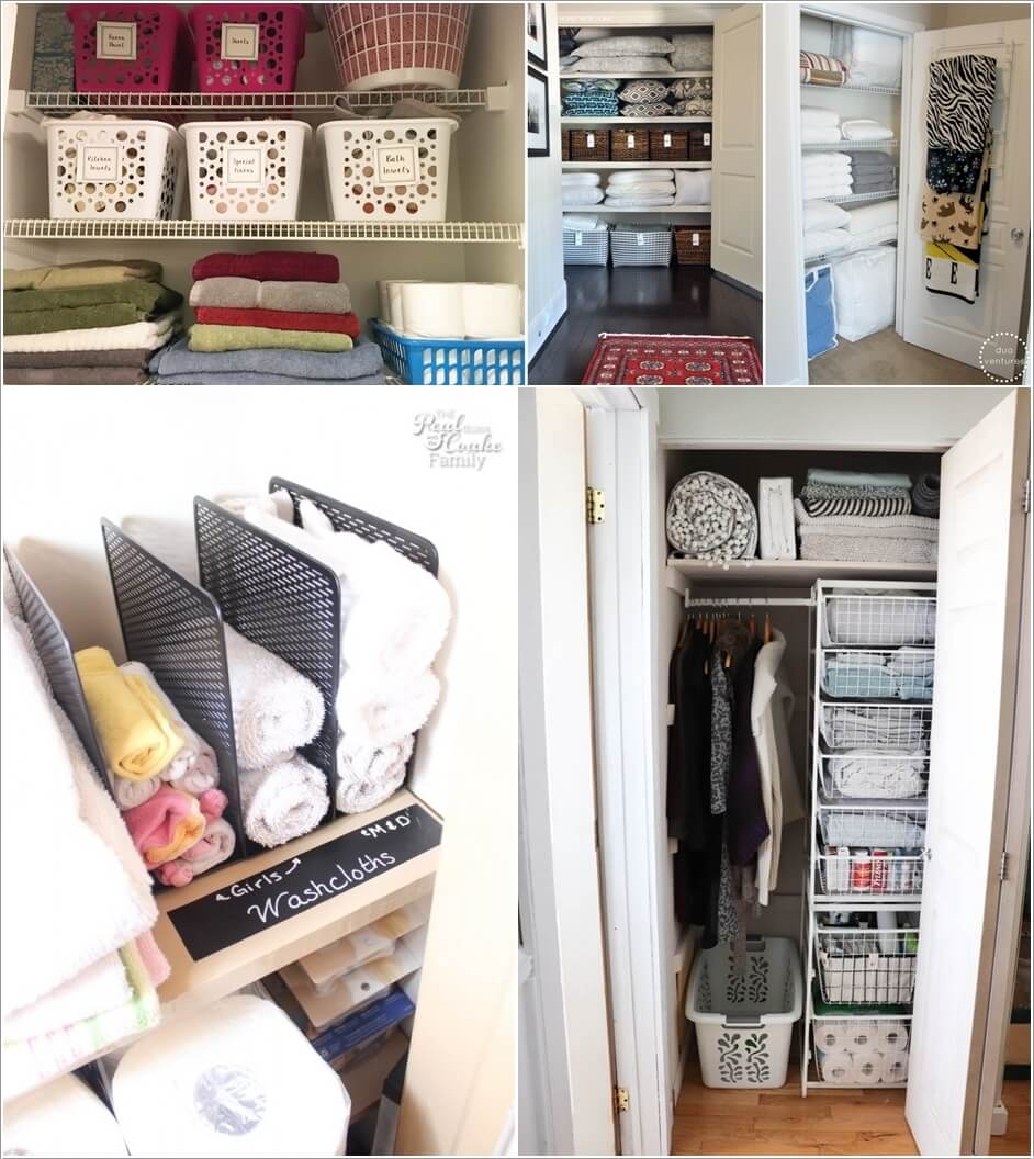 10 Clever Linen Closet Storage Hacks