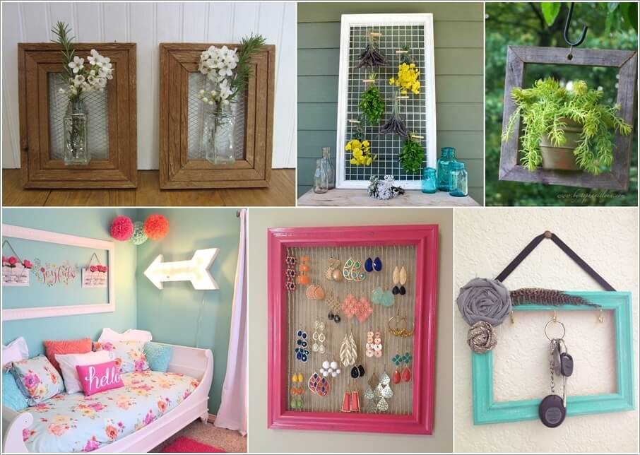 Home Decor Ideas with Empty Picture Frames 