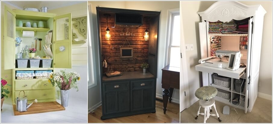 Clever DIY Armoire Recycle Ideas 