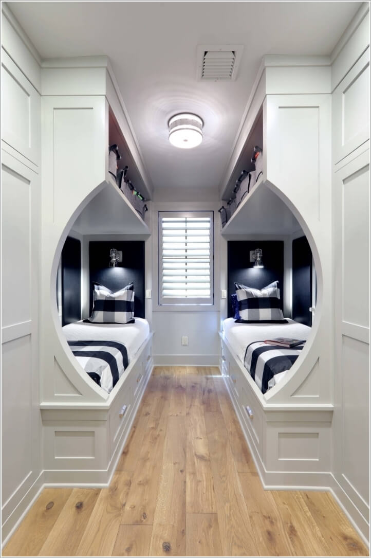 built in bunk beds for small rooms