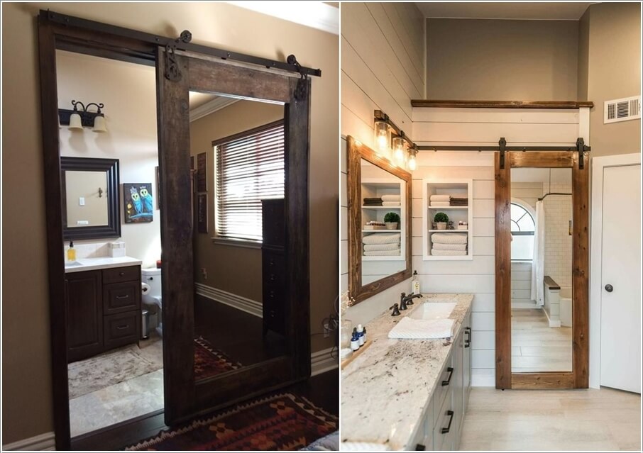 10 Wonderful Bathroom Door Ideas