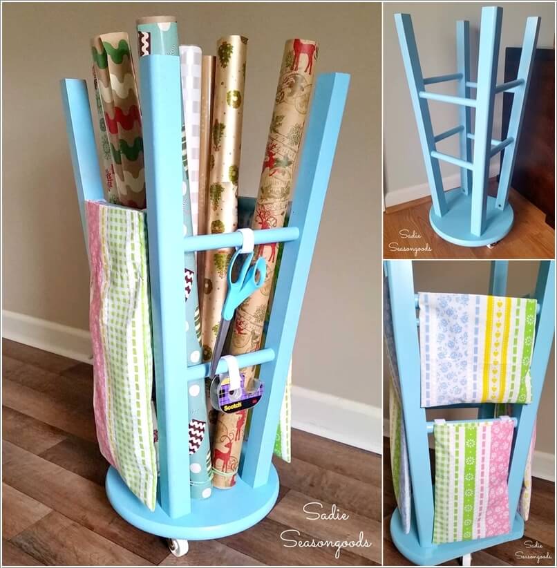 Gift Wrap Storage Ideas 