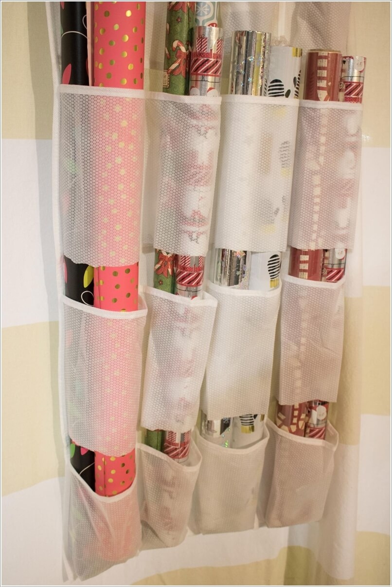 Gift Wrap Storage Ideas 