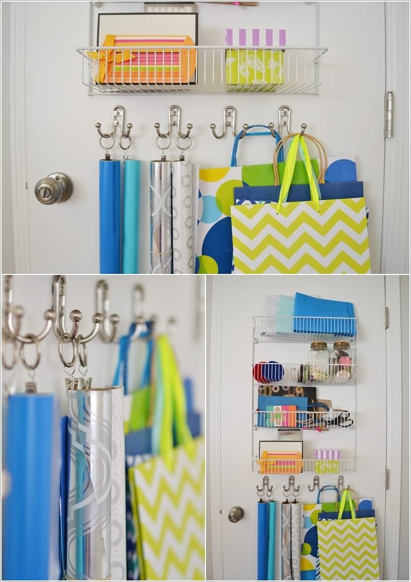 Gift Wrap Storage Ideas 