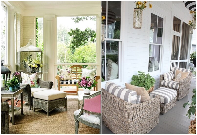 Decorate with Wicker Poufs