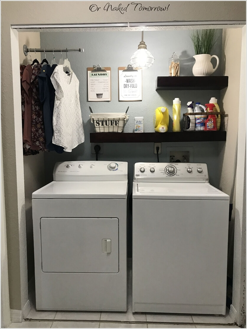 10 Clothes Hanging Solutions for a Laundry Room