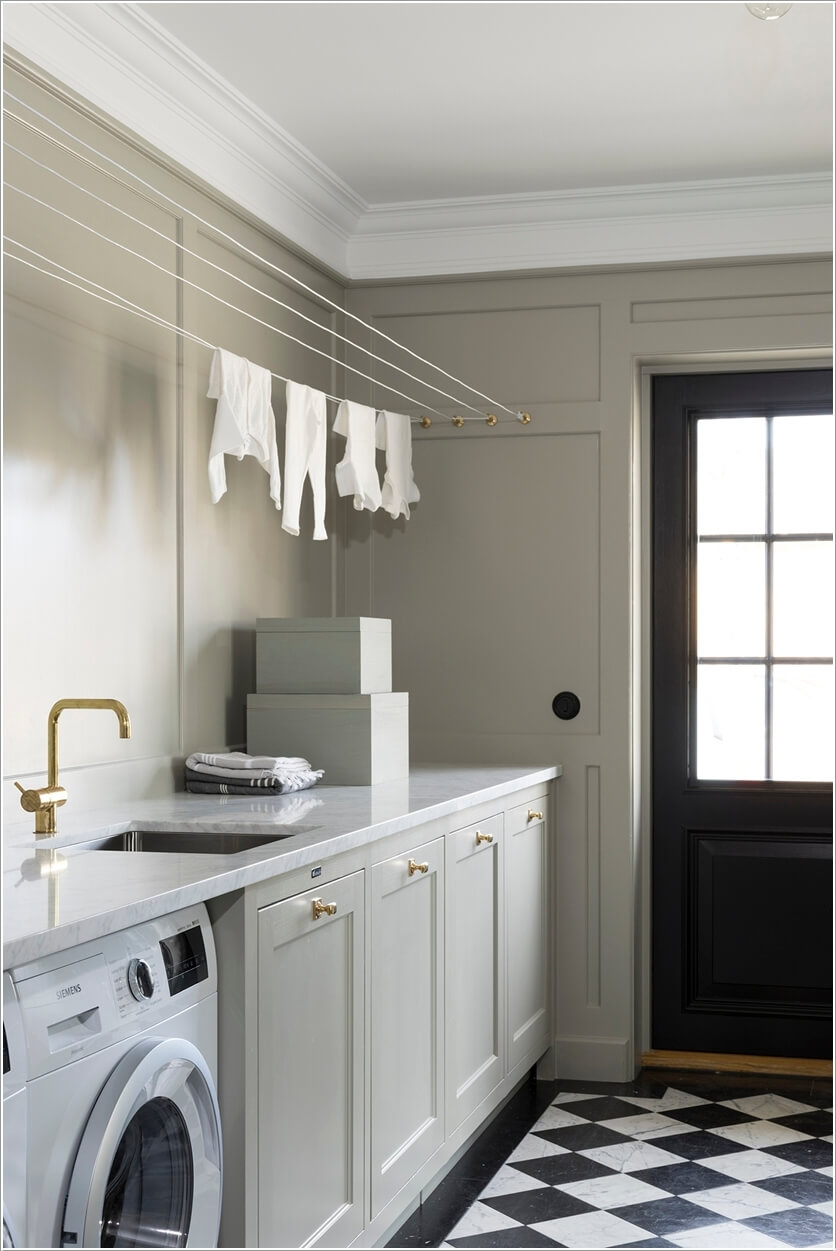 10 Clothes Hanging Solutions For A Laundry Room