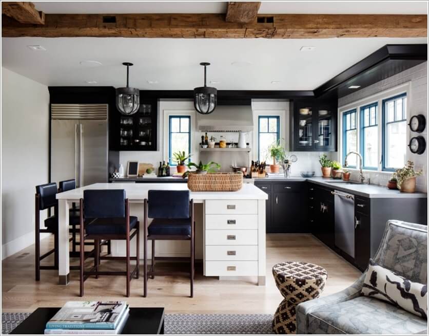  Black and White Kitchen