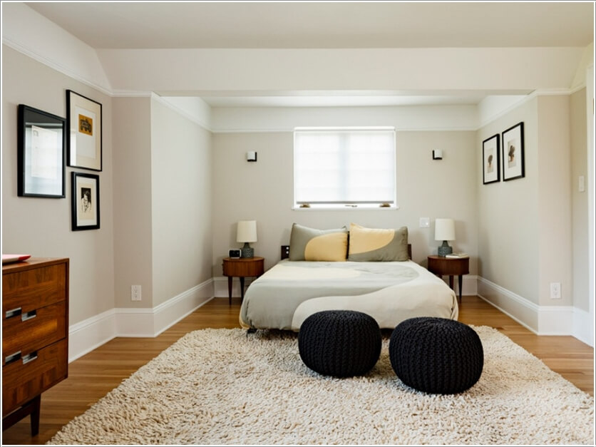 bedroom with light walls