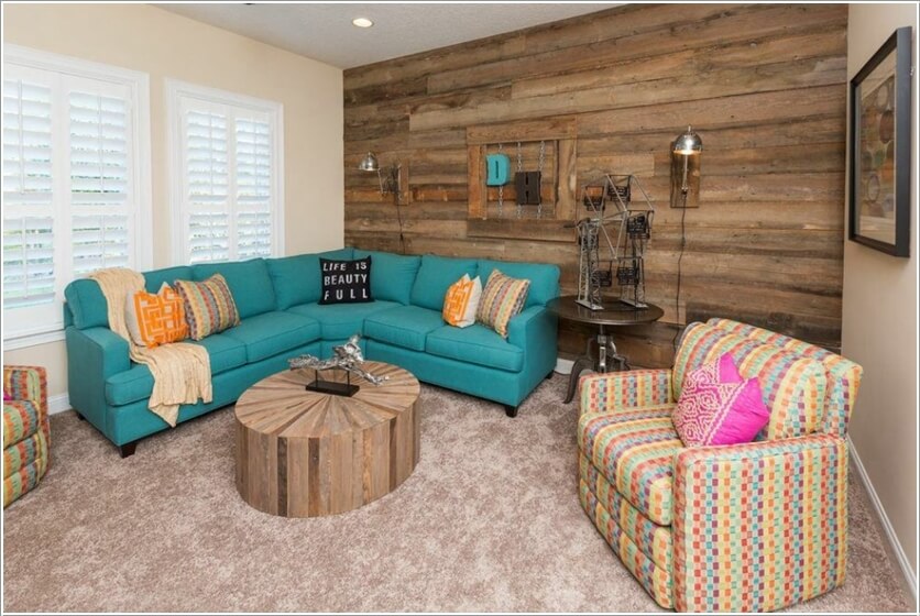 Living Room Wood Accent Wall