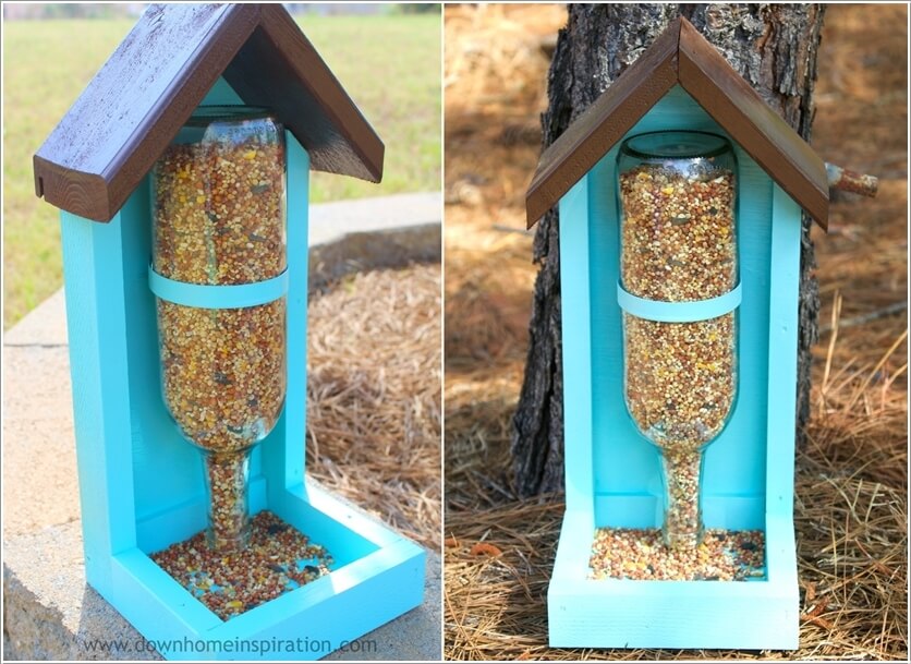 DIY Wine Bottle Garden Decor Ideas