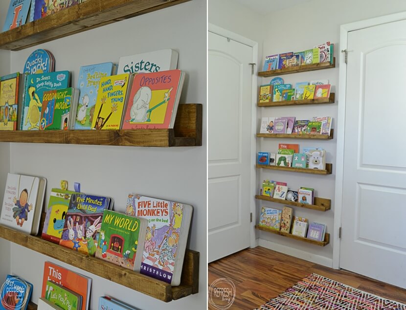 DIY Kids Book Storage Ideas 