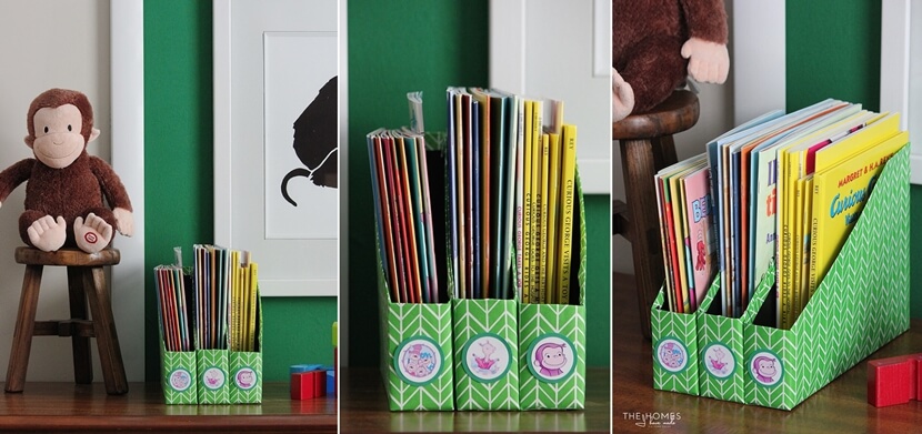 DIY Kids Book Storage Ideas 