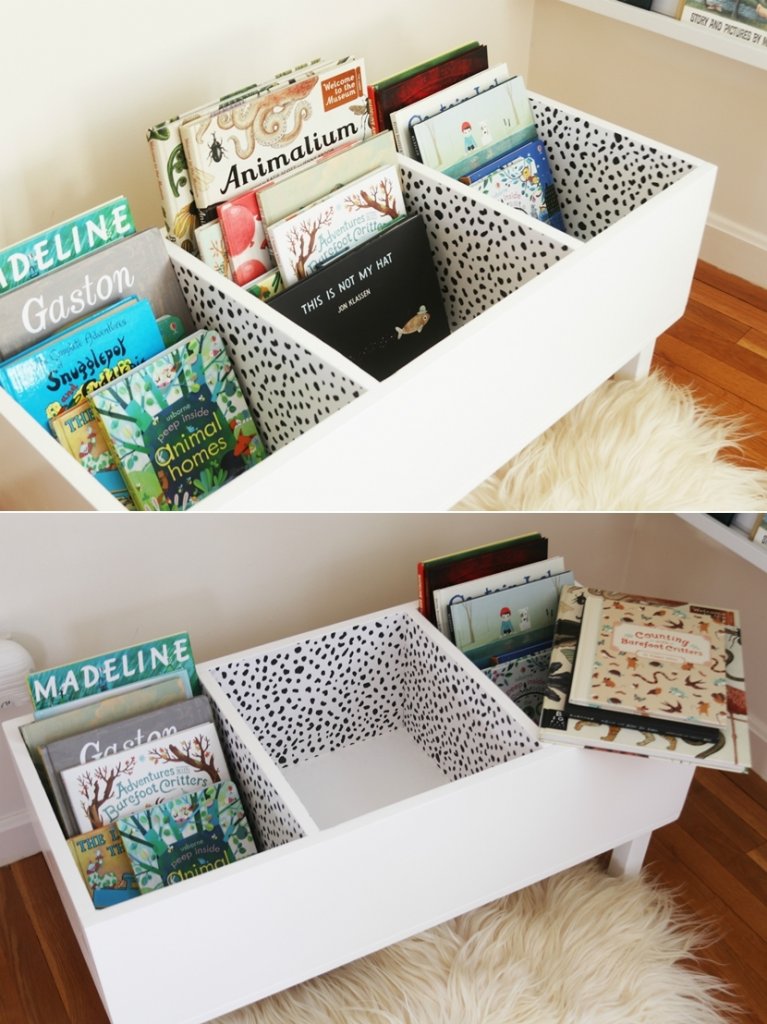 DIY Kids Book Storage Ideas 