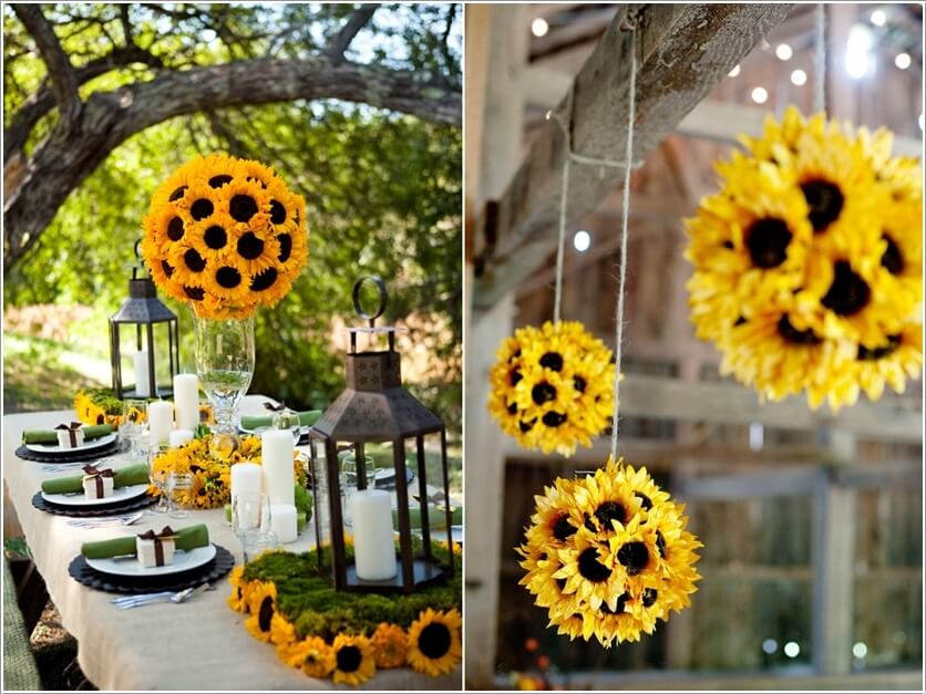 sunflower wedding decor 