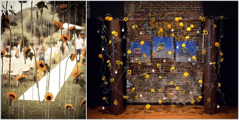 sunflower wedding decor 