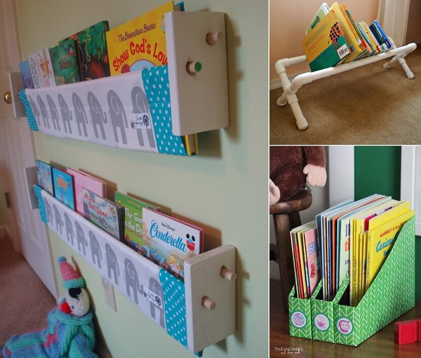 DIY Kids Book Storage Ideas 
