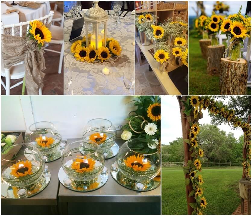 sunflower wedding decor 