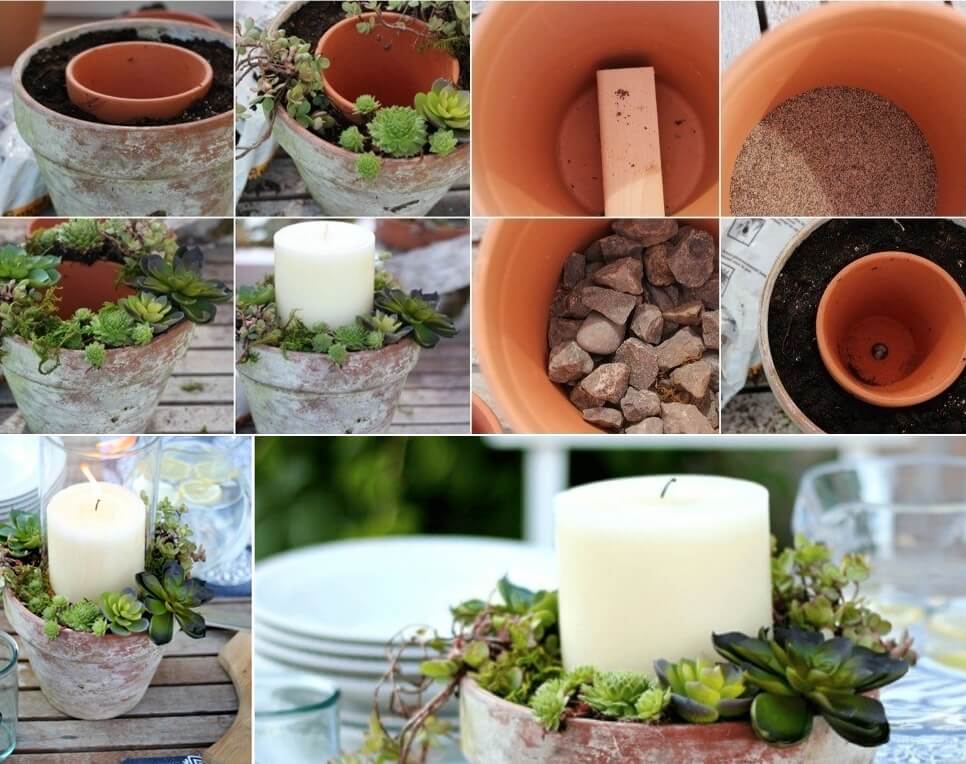 diy outdoor candle holder