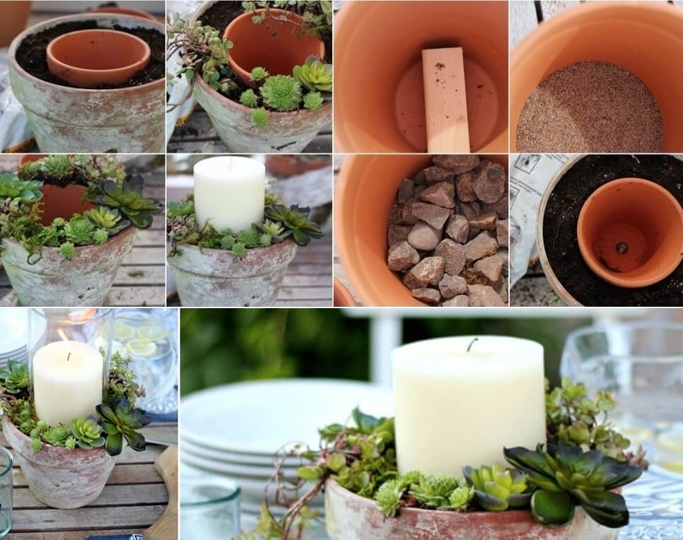 diy outdoor candle holder 