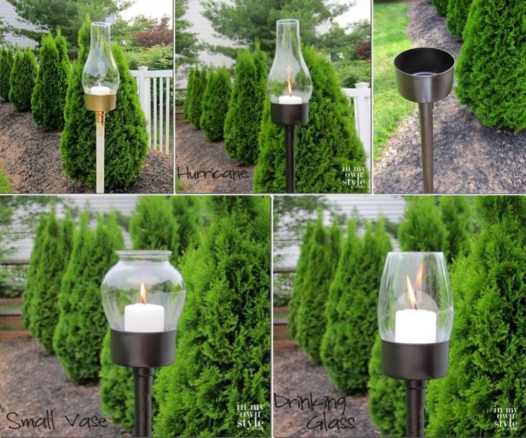 diy outdoor candle holder 