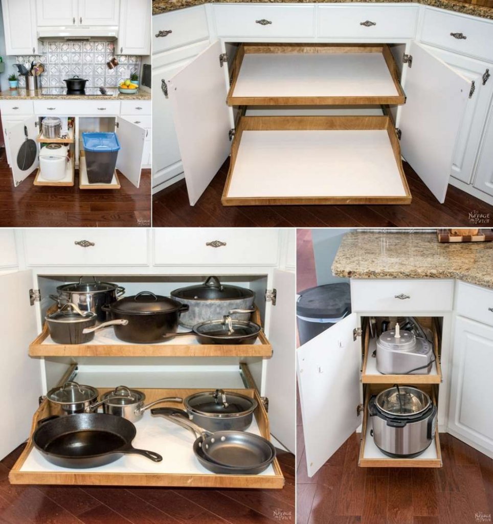 kitchen cabinet organization hacks