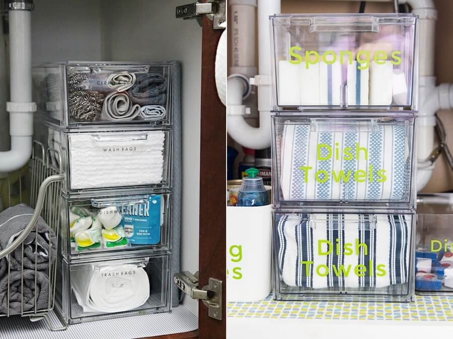 kitchen cabinet organization hacks