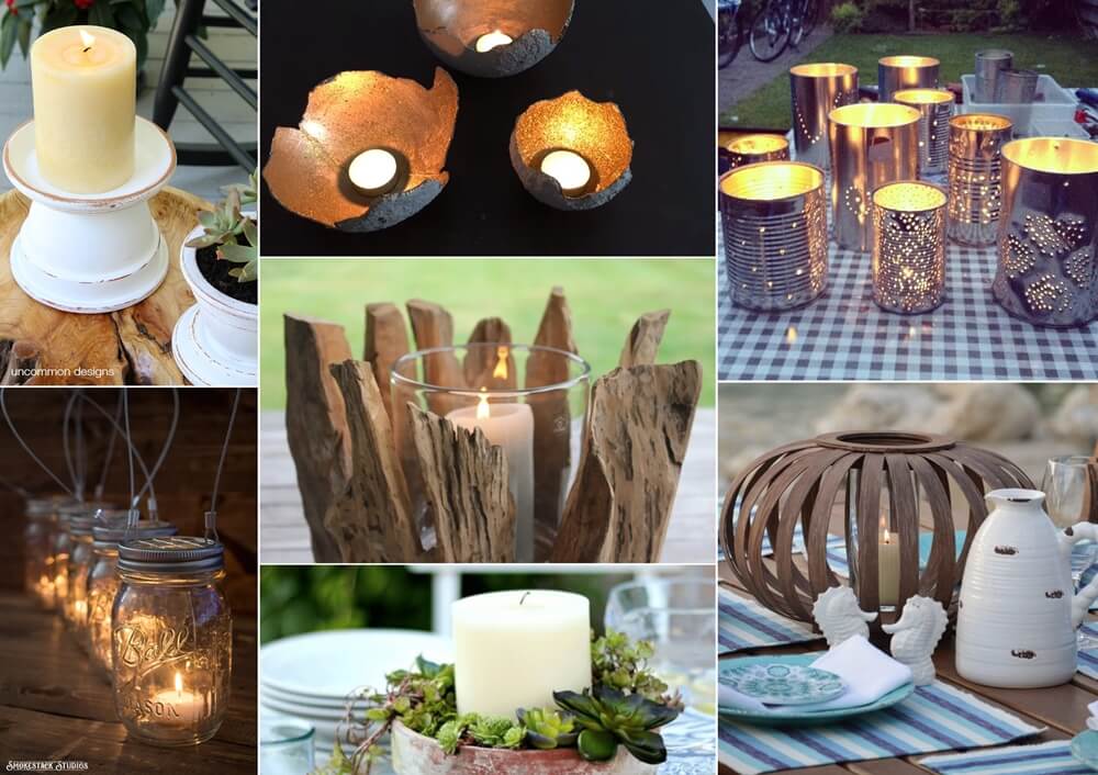 diy outdoor candle holder 