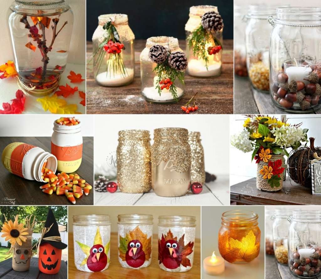 DIY Mason Jar Fall Crafts 