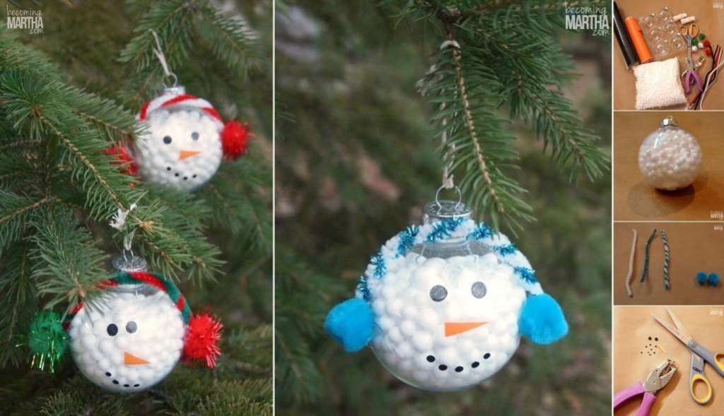 DIY Snowman Ornament Ideas