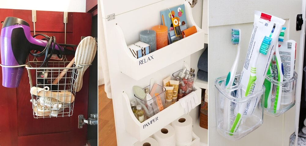 Bathroom Cabinet Door Organization Hacks