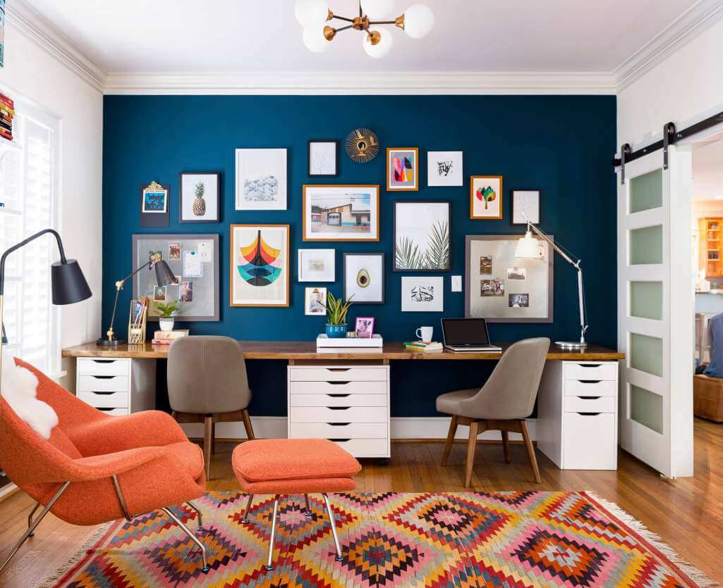 Home Office Accent Wall Ideas