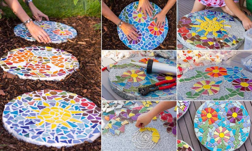 DIY Mosaic Garden Decor 