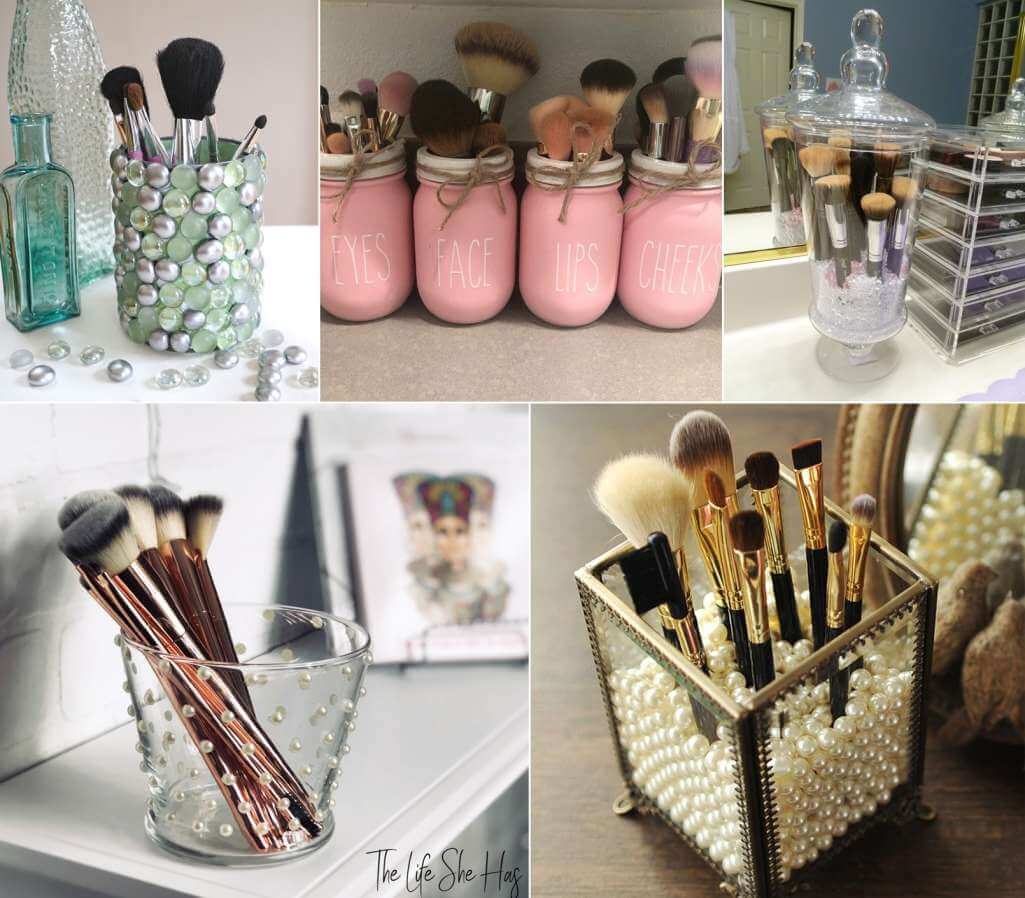 DIY Makeup Brush Holders 