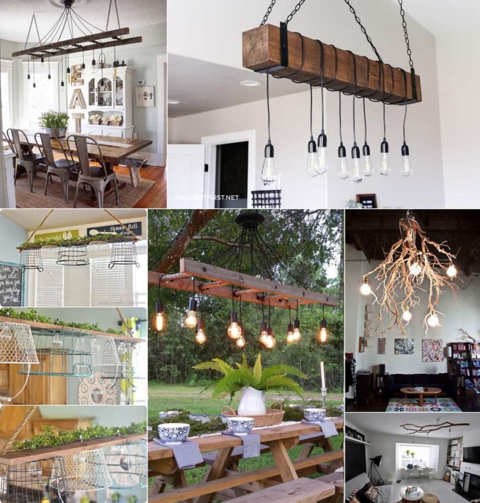 diy rustic chandeliers 