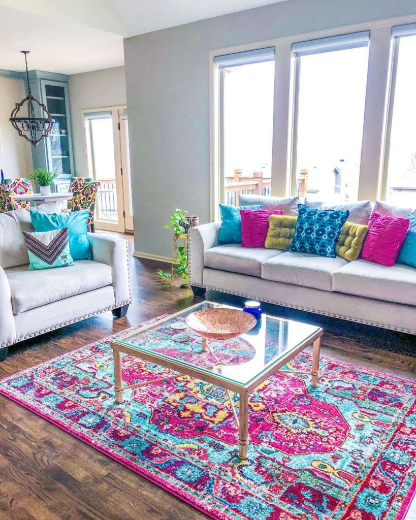 Ideas to Style Colorful Rugs