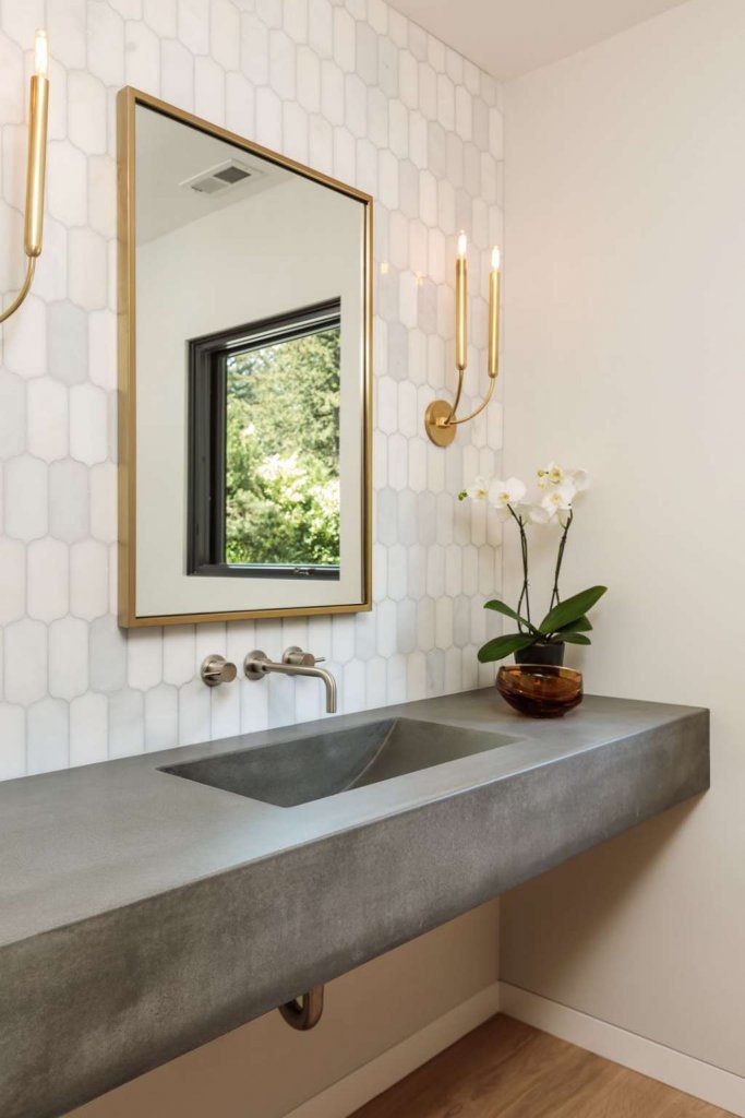 How To Style A Bathroom With a Concrete Sink
